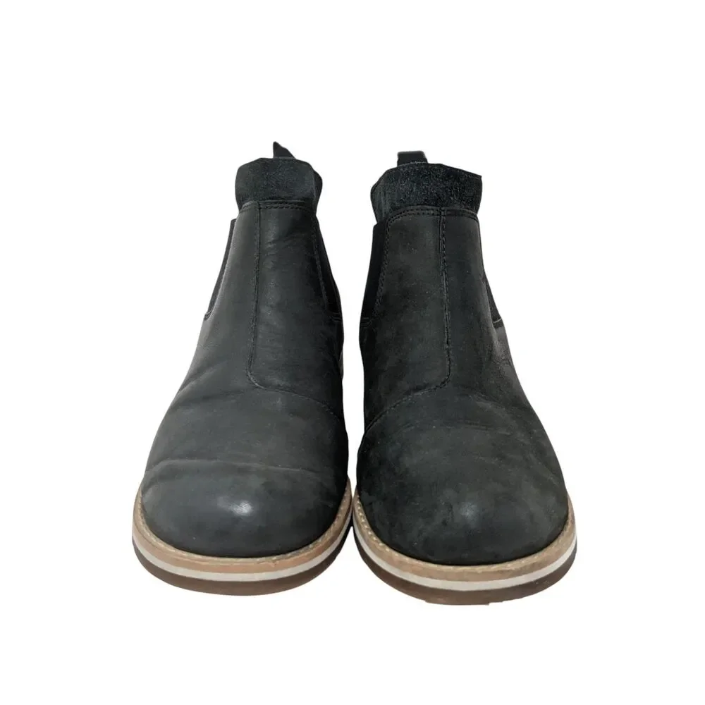 Chaco Cataluna Explorer Black Leather‎ Chelsea Ankle Boots Booties Womens 8
